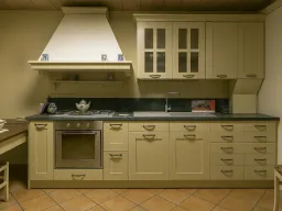 cucina beige in linea